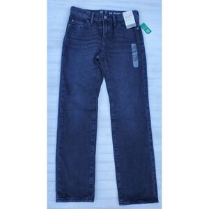 NWT Gap Kids 90s Original Straight Leg Black‎ Jeans Boys 14 Adjustable Waist